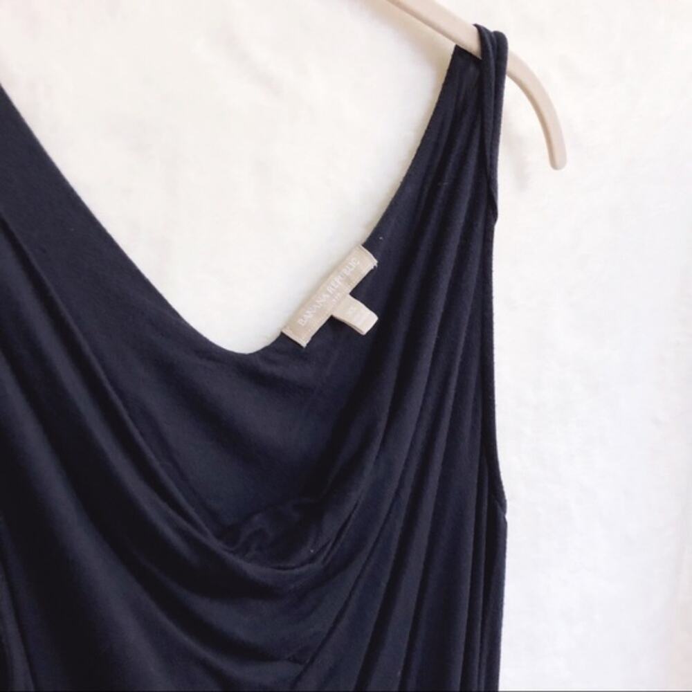Banana Republic Navy Midi Tied V-Neck Dress - Picture 4 of 13